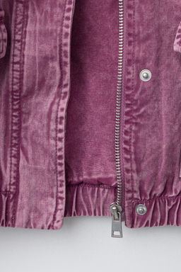 CAZADORA EFECTO LAVADO / Rosado oscuro