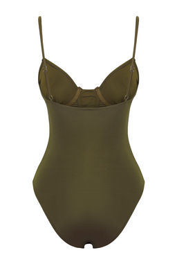 TRENDYOLMILLA Haki Balkonet Kusgozu Regular Mayo TBESS25MA00037 фото 7