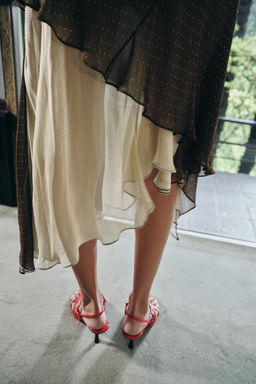 VESTIDO COMBINADO ASIM?TRICO ZW COLLECTION / Multicolor - Zara фото 6