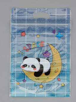 Цена за 50 шт. Пакет подарочный, с zip-lock застежкой, "Панда на луне", 15х23 ± 1см МИКС