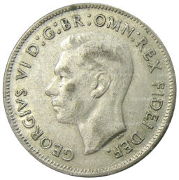 Монета 1 флорин (2 шиллинга) 1951 года Австралия 50 лет Федерации