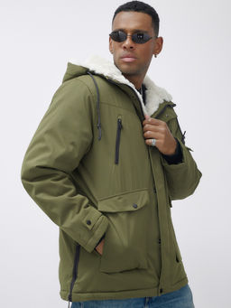 Парка мужская зимняя удлиненная с мехом цвета хаки 8761Kh - Mtforce фото 11