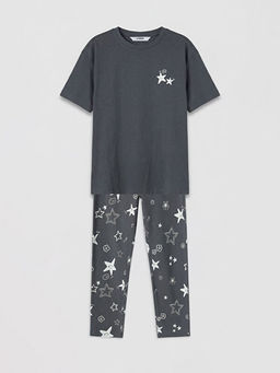 Пижама для девочки Bisiklet Yaka Desenli Pijama Tak?m