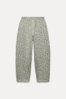 WASHED-EFFECT ANIMAL PRINT TROUSERS - Zara фото 7