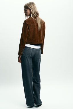 100% LEATHER SHORT JACKET - Zara фото 7