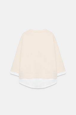 SUDADERA COMBINADA MANGA LARGA / Crudo - Zara фото 6