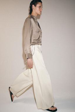 CAMISA SATINADA ZW COLLECTION / Vis?n claro - Zara фото 6