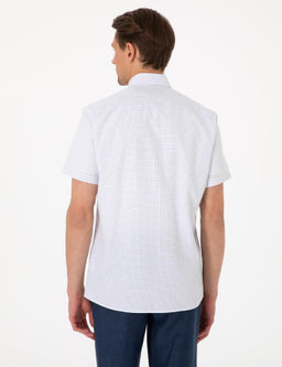 Lacivert Kareli Regular Fit K_sa Kollu G_mlek - Pierre cardin фото 5
