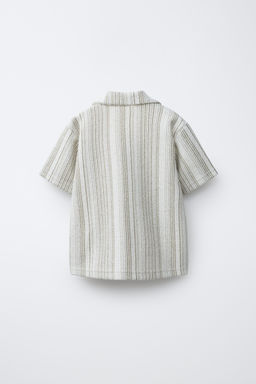 CAMISA PUNTO RAYAS / Verde - Zara фото 3