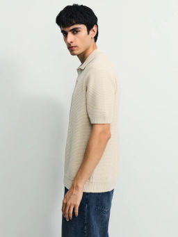 Джемпер поло фактурной вязки / Zarina  фото 5