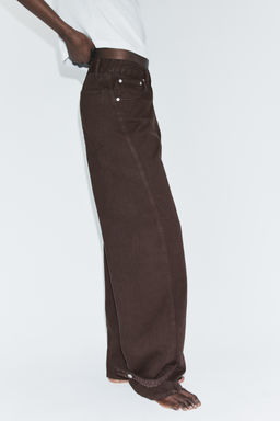 TRF BALLOON MID-WAIST JEANS WITH BELT LOOPS - Zara фото 13