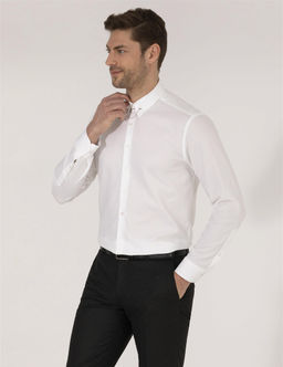 Beyaz Slim Fit Smokin G_mlek