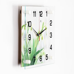 Часы настенные: Цветы, «Подснежники», бесшумные, 25×25 см