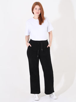 Брюки из вельвета на резинке повседневные женские