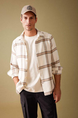 Рубашка с длинным рукавом в современном стиле - Defacto фото 3