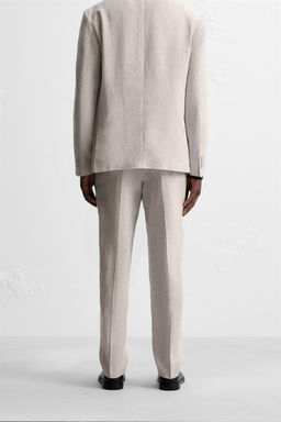 100% LINEN SUIT TROUSERS - Zara фото 7