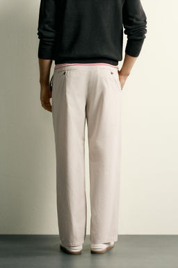 PANTAL?N CHINO STRAIGHT FIT PLIEGUES / Crudo - Zara фото 3