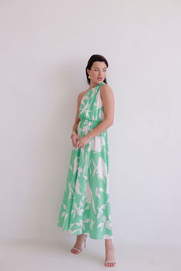 Martichelli Платье зеленое с цветочным принтом  фото 4