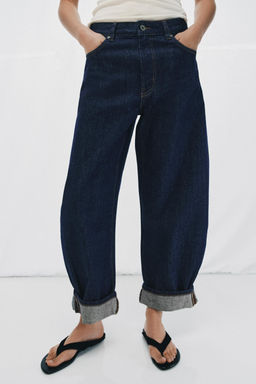 JEANS ZW COLLECTION BALLOON TIRO MEDIO / Azul - Zara фото 2