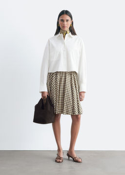 Camisa recortada en sarga de algod?n - H&m фото 4