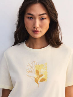 Футболка из хлопка с принтом ZR2605013423-9 / Zarina