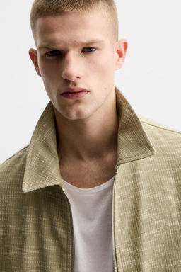 TEXTURED ZIP-UP OVERSHIRT - Zara фото 6