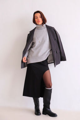 11784 Юбка с вырезом чёрная - Martichelli фото 14