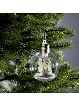 Ёлочный шар Ангелочки, d=8 см, 1 LED, от батареек, свечение тёплое белое - Luazon lighting фото 10