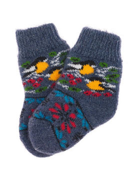 Носки детские "Синички с орнаментом" 6365-4