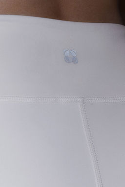 Ekru F?rcal? Soft Kumas Reflektor Bask?l? Ispanyol Paca Yoga Orme Spor Tayt THMAW24TY00066