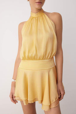 Siyah Duz K?sa / Mini Dokuma Elbise TWOSS25EL00894 - Trendyolmilla фото 7