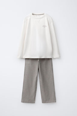 AGES 6-14 / COMBINED CHECK PYJAMAS