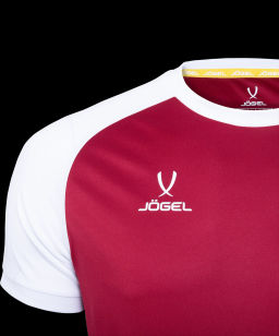 Футболка игровая JOGEL CAMP Reglan Jersey, гранатовый/белый, детский