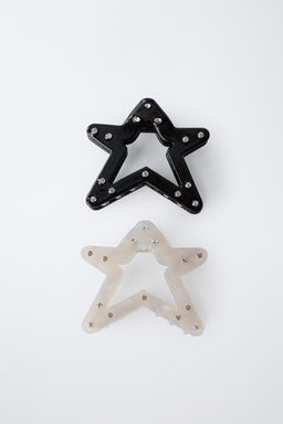 PACK OF TWO STAR RHINESTONE HAIR CLIPS - Zara фото 4