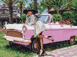 Кристальная (алмазная) мозаика ФРЕЯ ALPD-101 на подрамнике Привет, Куба! 40 х 30 см