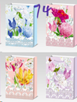 Пакет подарочный 17х24х8 / 3107-S /уп 12/600/1200/