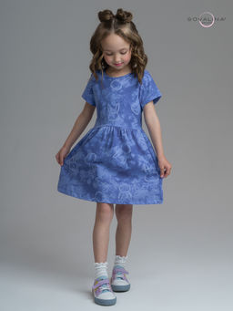 Платье Лето зайцы варенка синий - Sovalina фото 9