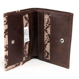 Портмоне женское Croco-ПР-914 натуральная кожа 2 отд, 5 карм, бежевый питон/корич крек (501/211) 236817  фото 3