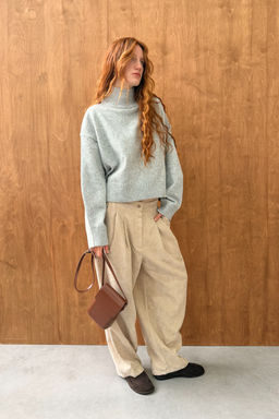 Блуза женская МЯГКО128/03/Серый меланж - M&G all natural фото 2
