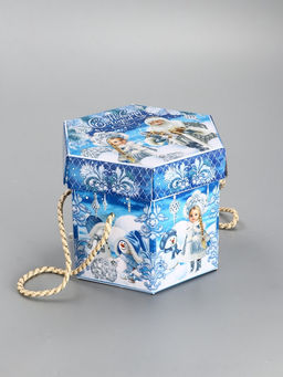 Цена за 2 шт. Подарочная новогодняя коробка Краски зимы, для сладких подарков, 18?18?14 см