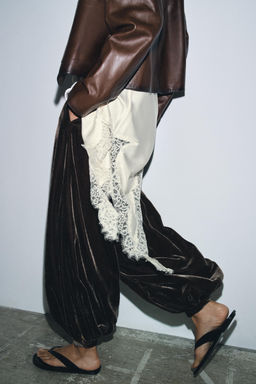 VELVET TROUSERS ZW COLLECTION - Zara фото 2