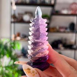 Фигурка Пагода фен-шуй резная из Флюорита - Радуга самоцветов фото 4