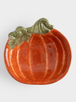 Пиала, 15х14х5 см, 540 мл, керамика D, оранжево-зеленая, Тыква с листом, Bright pumpkin - Anna lafarg фото 3