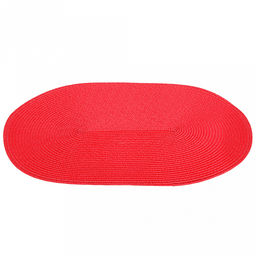 Салфетка под горячее (термосалфетка) Овальная 45х30см, ПВХ, цвет - красный (Китай) - Домашняя мода фото 2