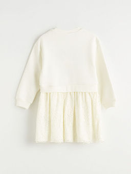 Hello Kitty Bask?l? Dantelli K?z ?ocuk Elbise