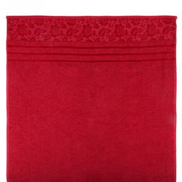 Полотенце махровое "Сильвия" 70х130см, гладкокрашенное, 375г/м2, вишневый (Россия)