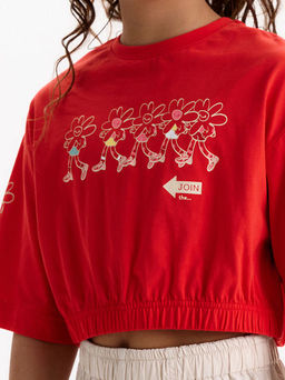 PELICAN, футболка-топ для девочек, Красный фото 3