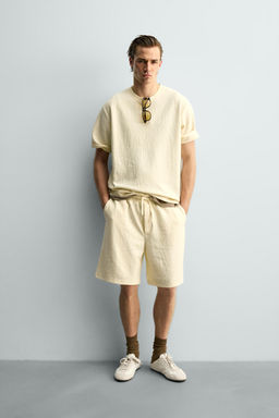 BERMUDA JOGGER ESTRUCTURA / Mantequilla