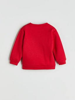 Bisiklet Yaka Bask?l? K?z ?ocuk Sweatshirt