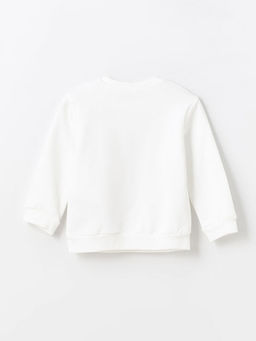 Bisiklet Yaka Uzun Kollu Bask?l? K?z Bebek Sweasthirt
